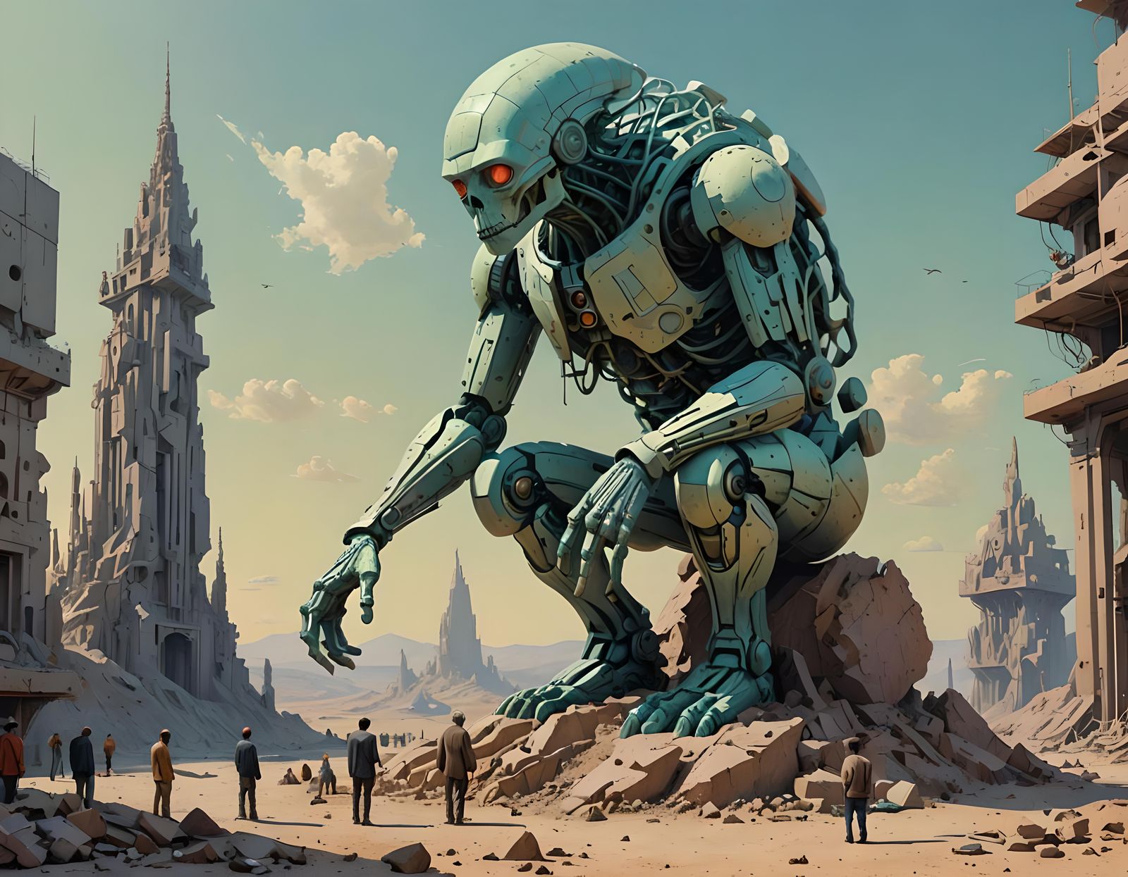 Is this the statue of the New God, or the Missing Link . . ....