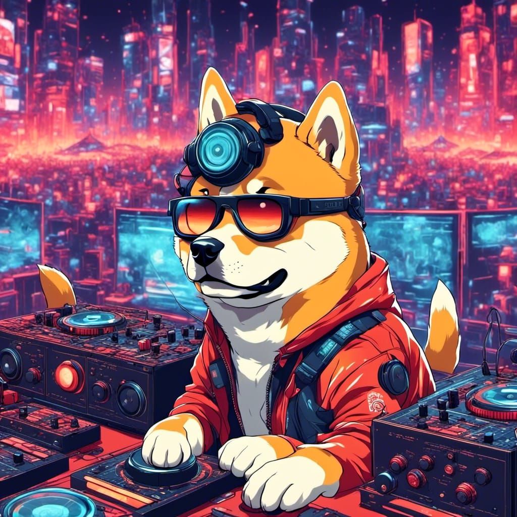 DJ Shiba Inu with Code Aesthetic