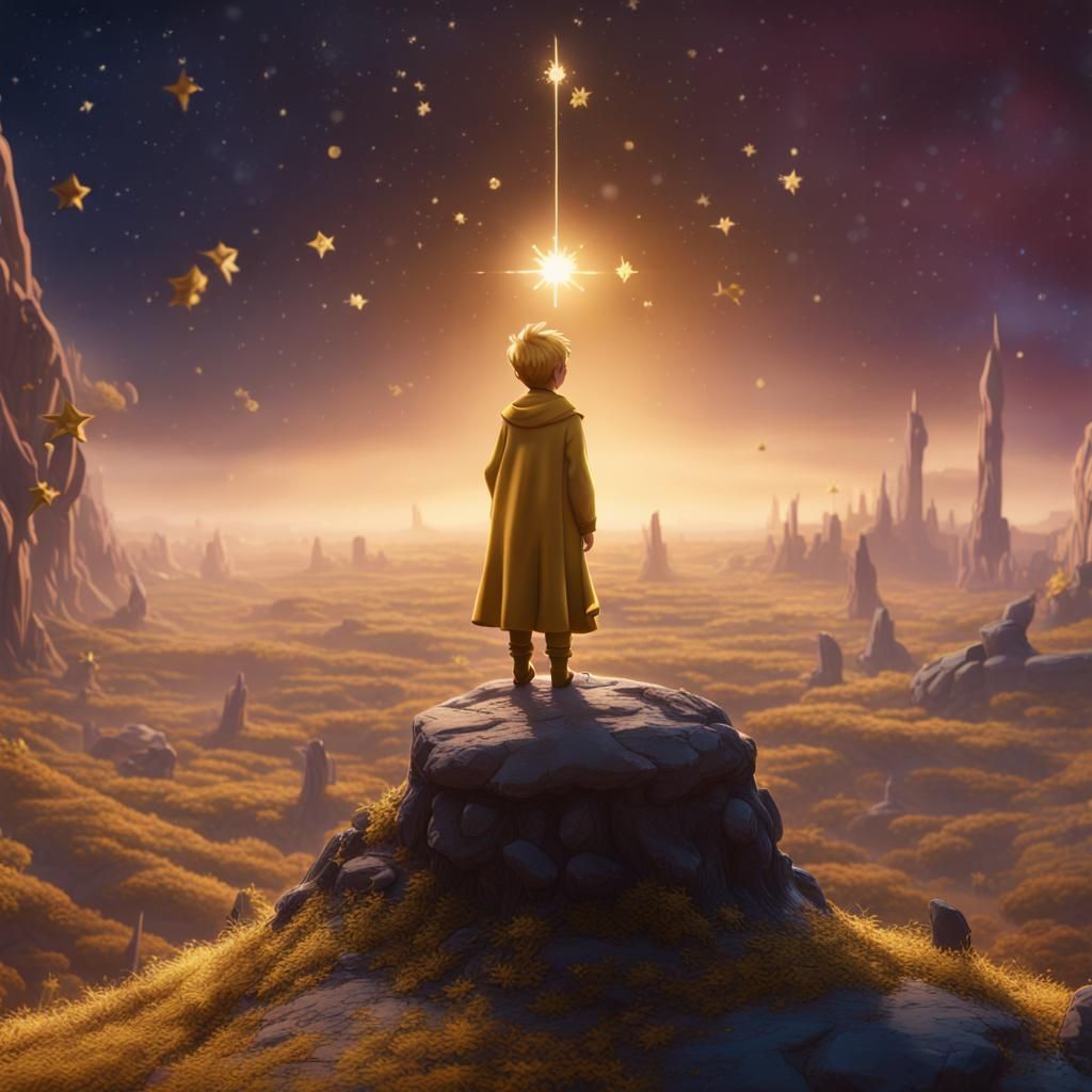 The Little Prince Reaching for a Star