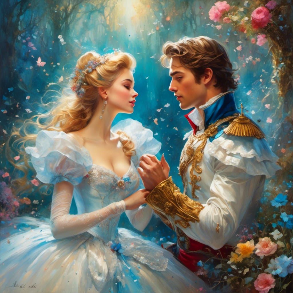 Cinderella and Prince Charming Close Up