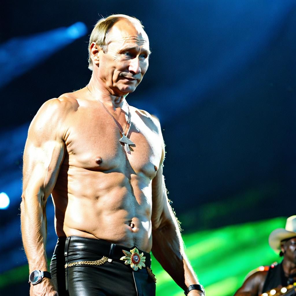 Vladimir Putin, shirtless and woodstock concert