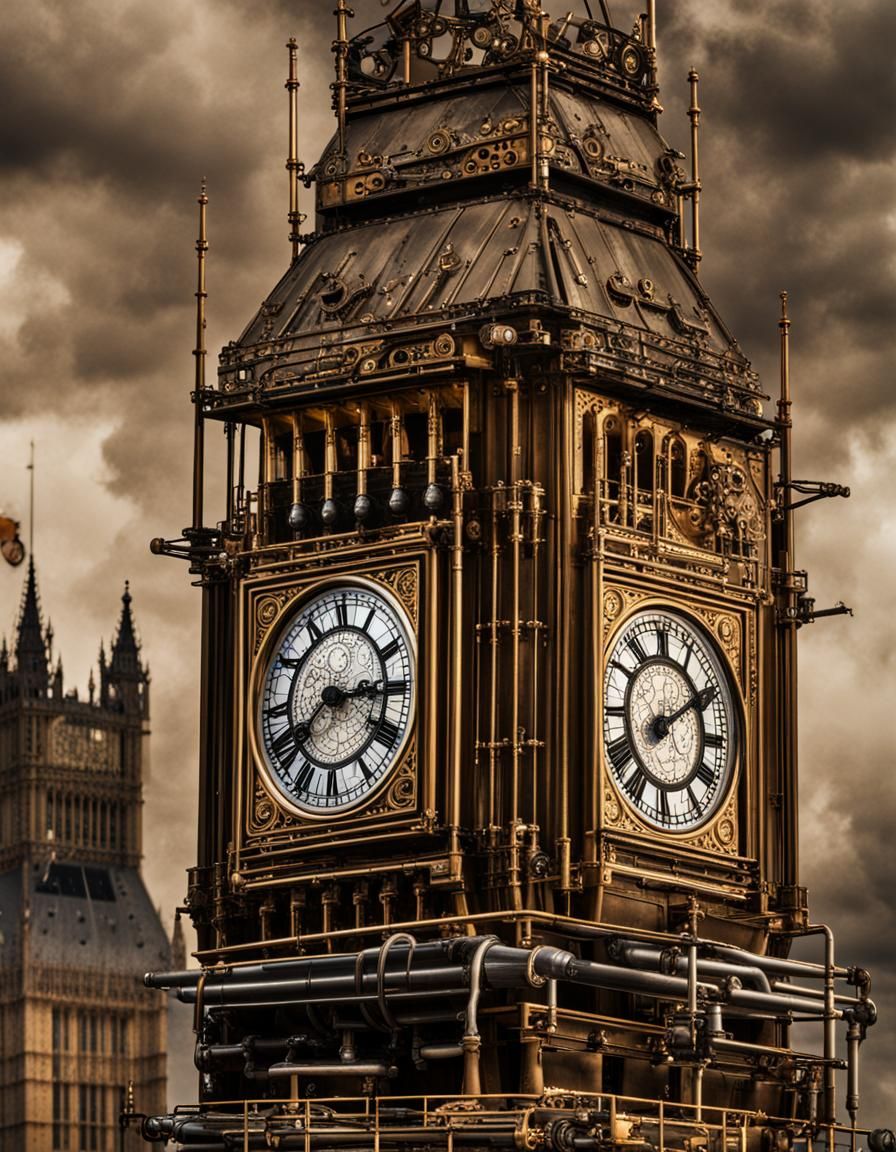 Steampunk Big Ben Tower in London