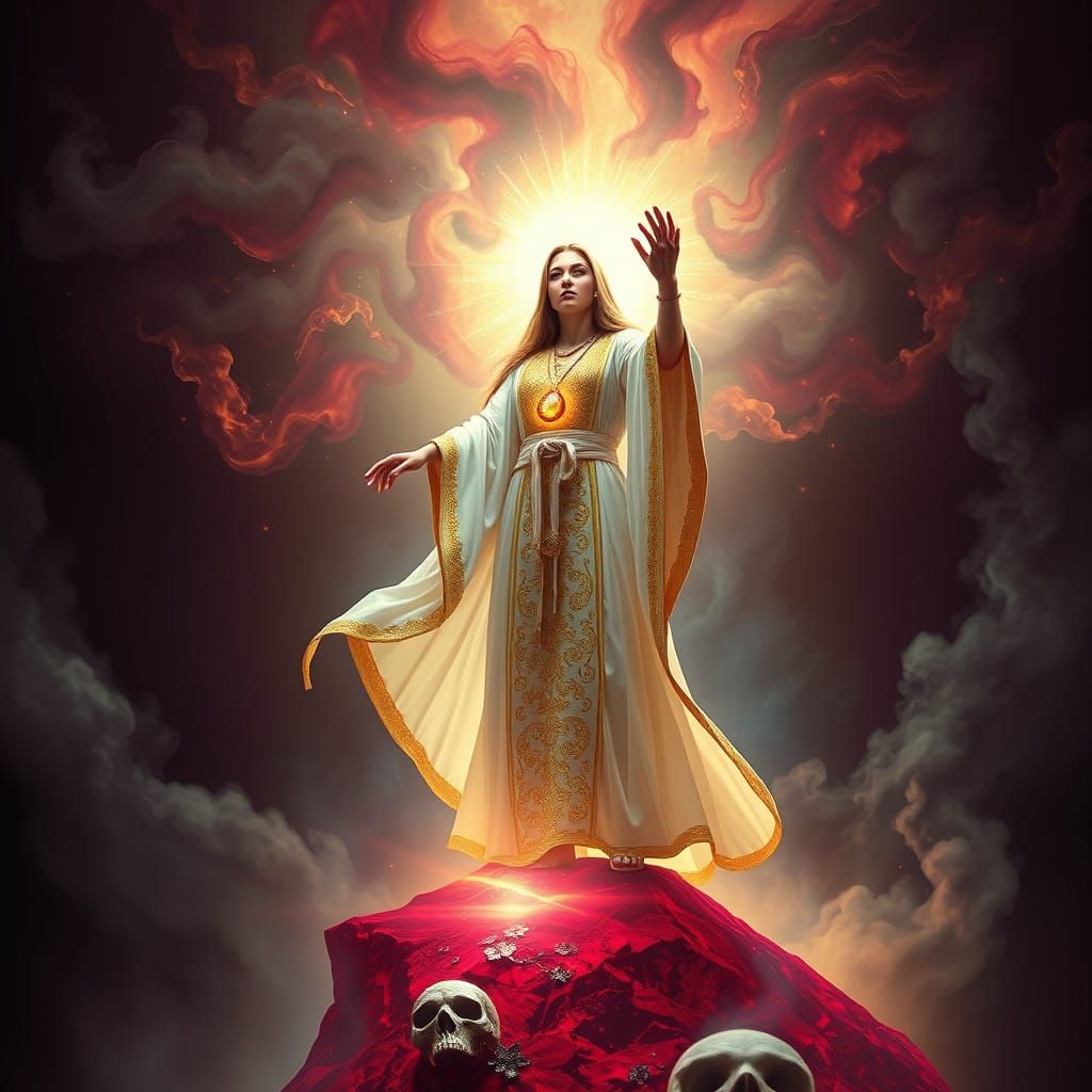 Ancient Prophetess Commands with Divine Authority