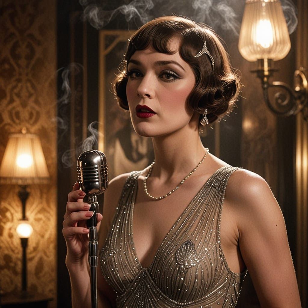 Vintage Film Noir Jazz Singer