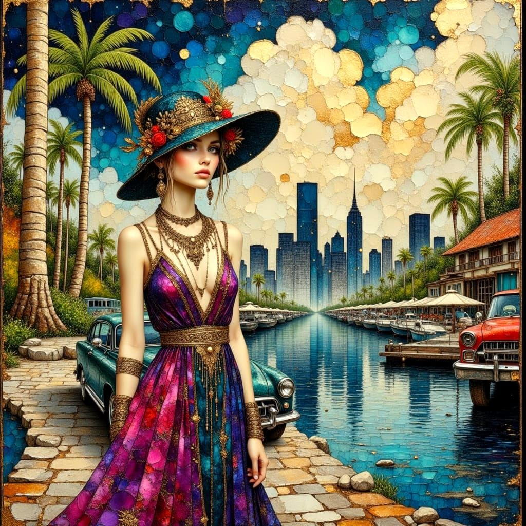 New York State of Mind: Impasto Alcohol Ink Painting