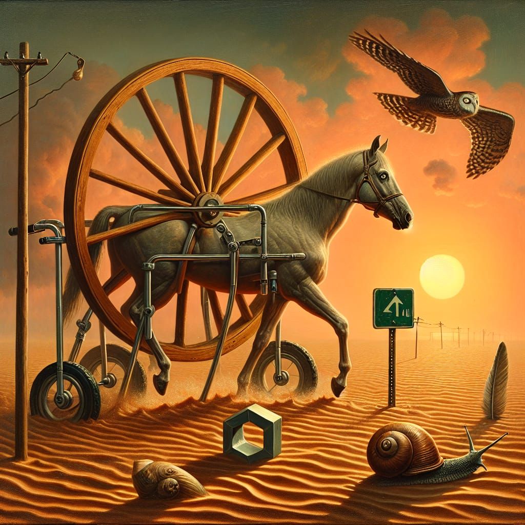 A surrealist image after Dali