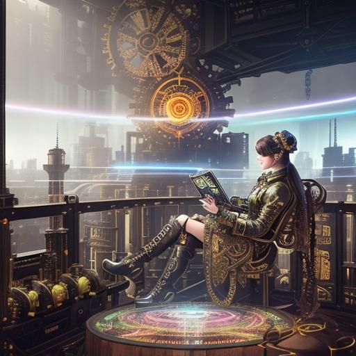Steampunk Inventor in Data Mist Workshop