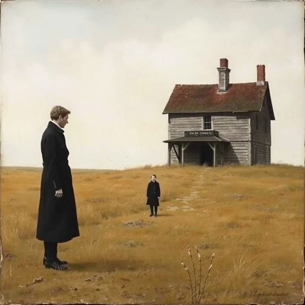 Realist Portrait with Gothic and Rococo Elements