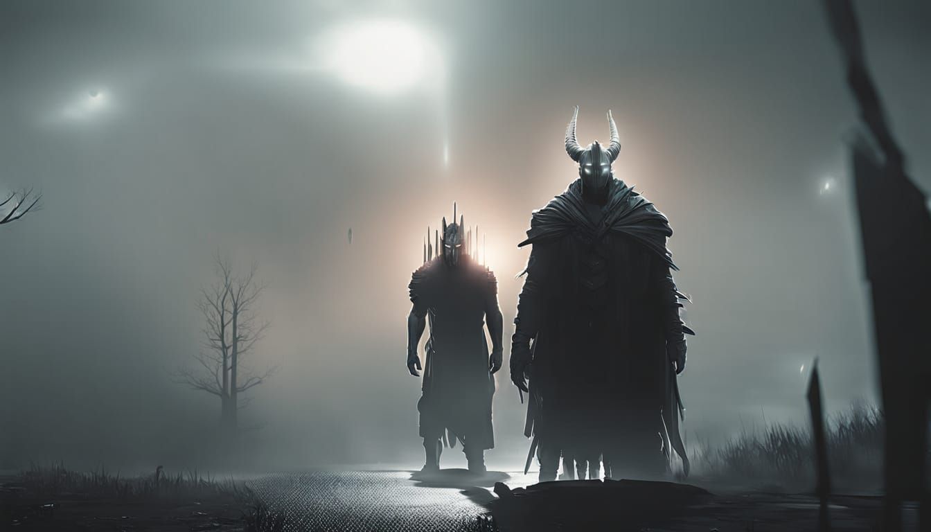 Dystopian City Scene of Dissatisfied People