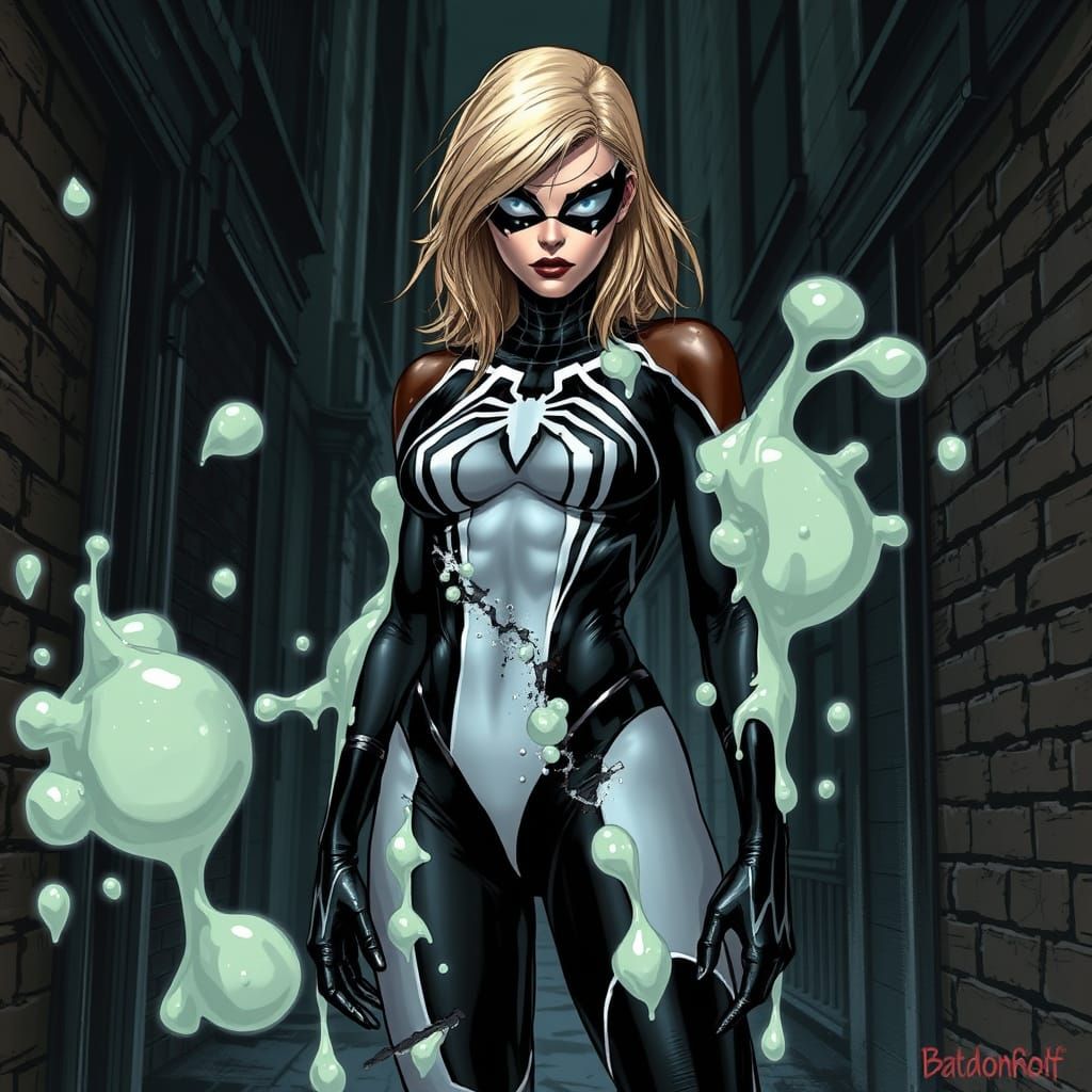 Gwen Stacy in Gritty Comic Book Style