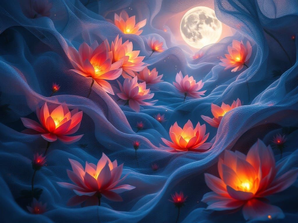 Corporeal Nets Glowing Begonias