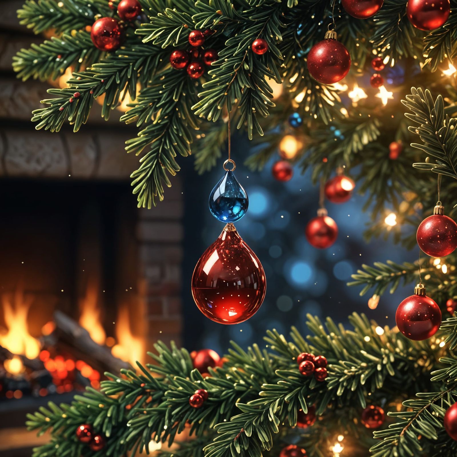 Surreal Christmas Scene in Fantastical Detail