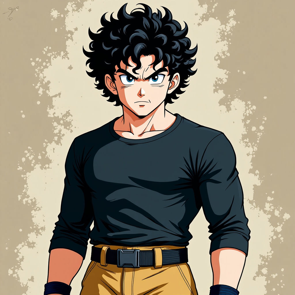 Middle Eastern Saiyan Hybrid in Akira Toriyama Style