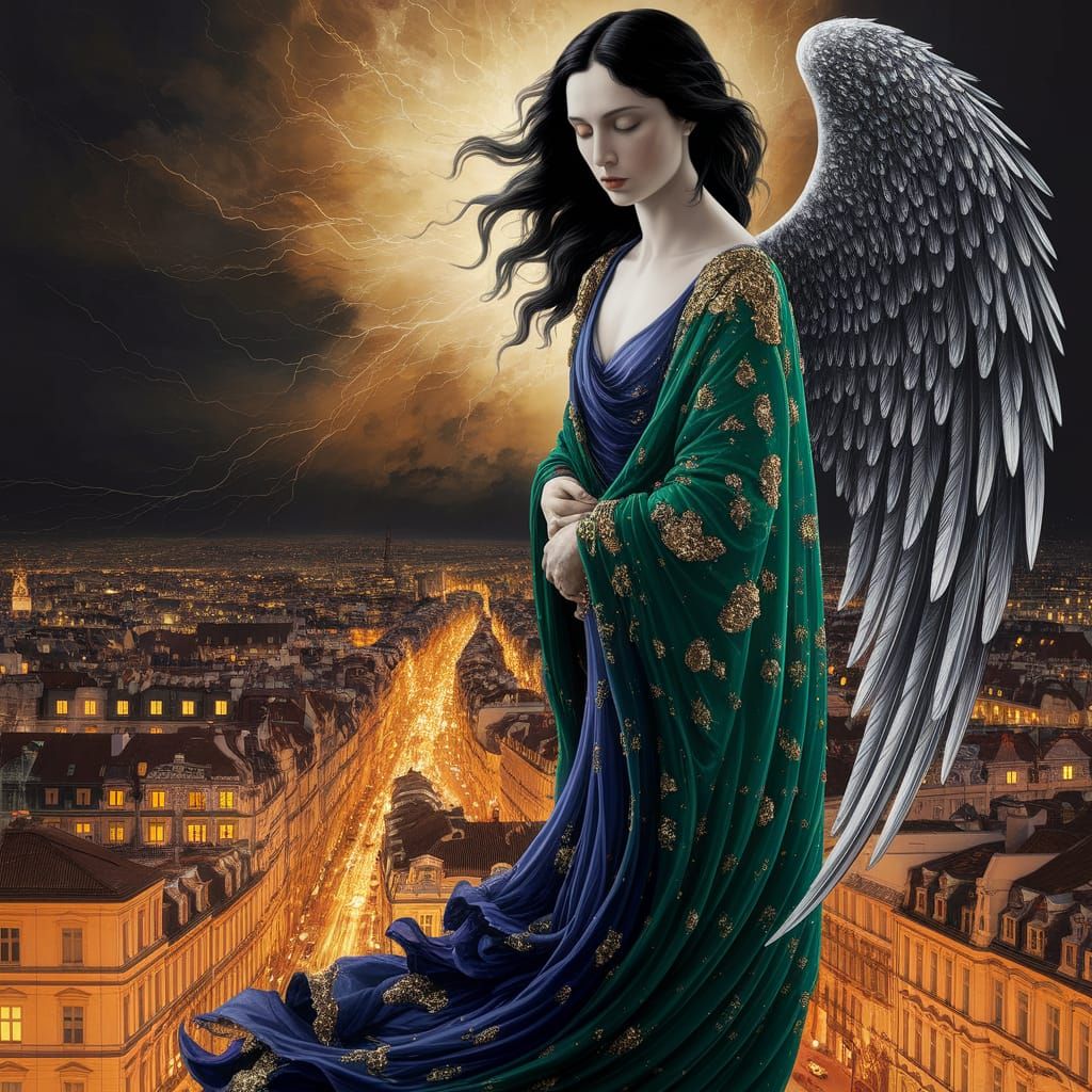 The Angel of Death in Gustav Klimt's Symbolic Art Style