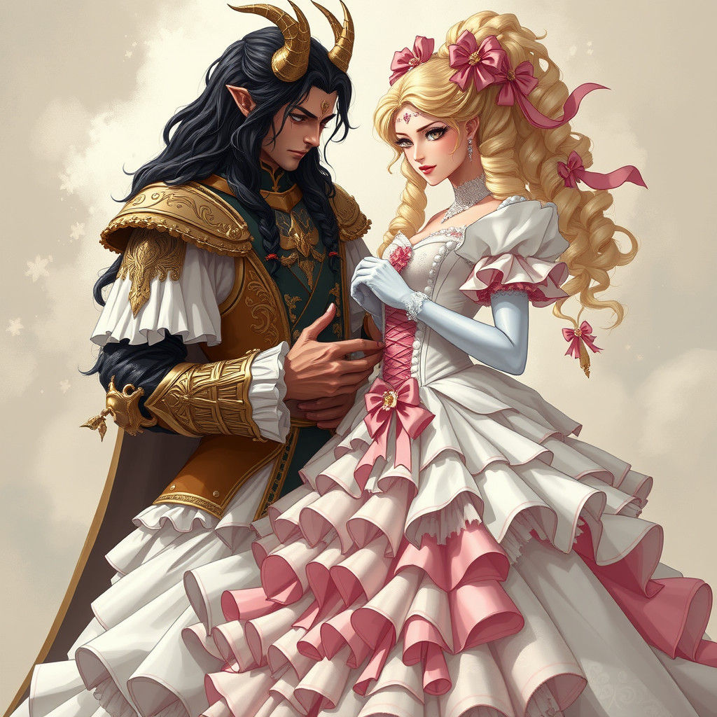 Demon King Buttons Corset of Princess Bride