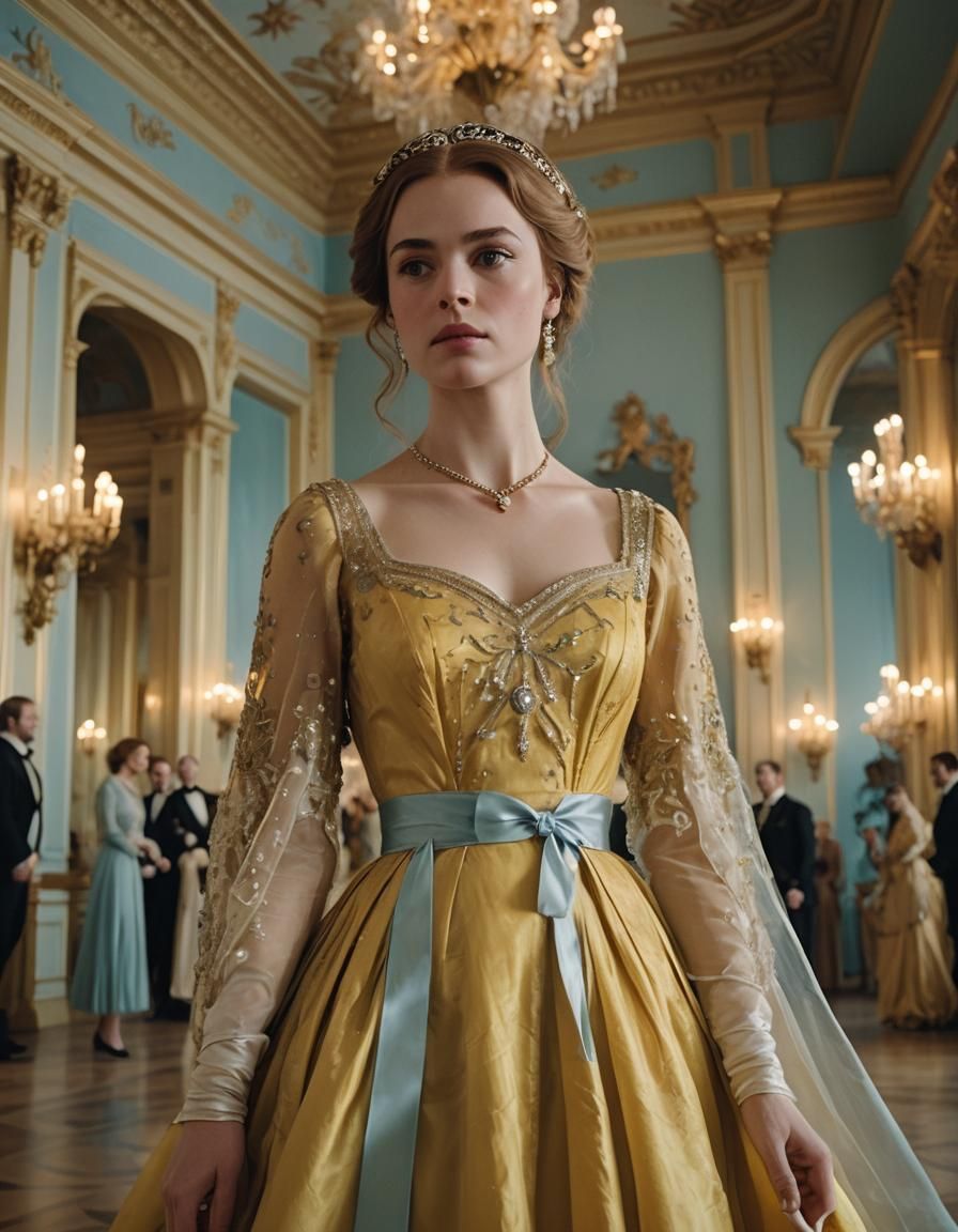 Grand Duchess Anastasia Romanov in Ballroom, Oil Painting