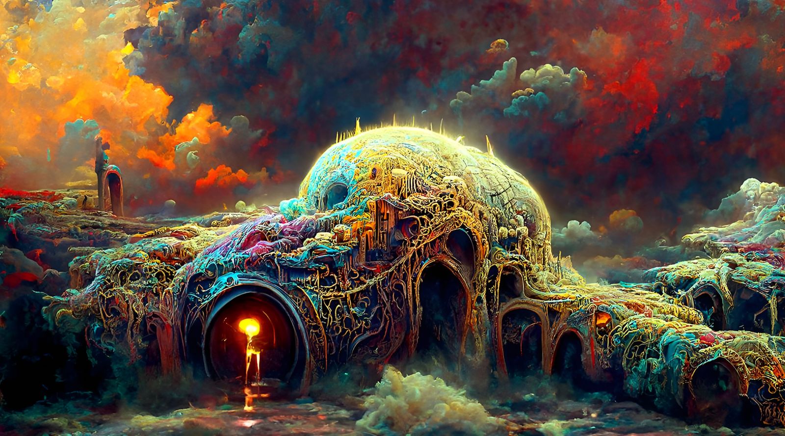 Surreal Vortex Beckons from Alien City