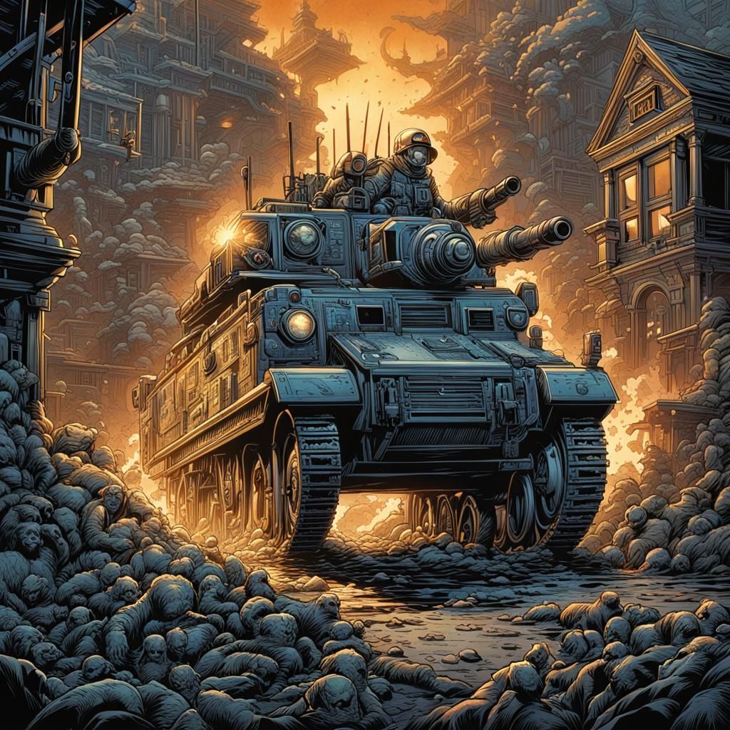 Detailed 7.62x54r Cartridge in Comic Book Style