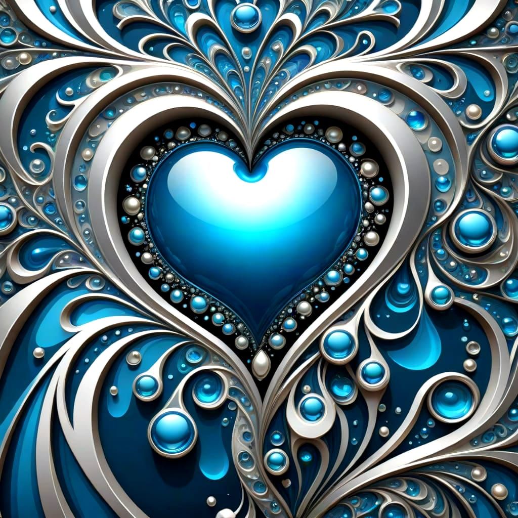 Dann hab ich mal nach blauen Perlen gesucht und Akoya-blau entdeckt. - von Herzen