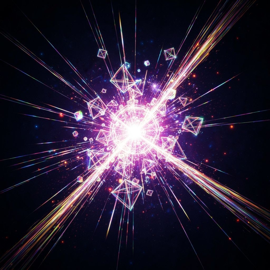 Abstract Cosmic Art of Magical Spell Explosion