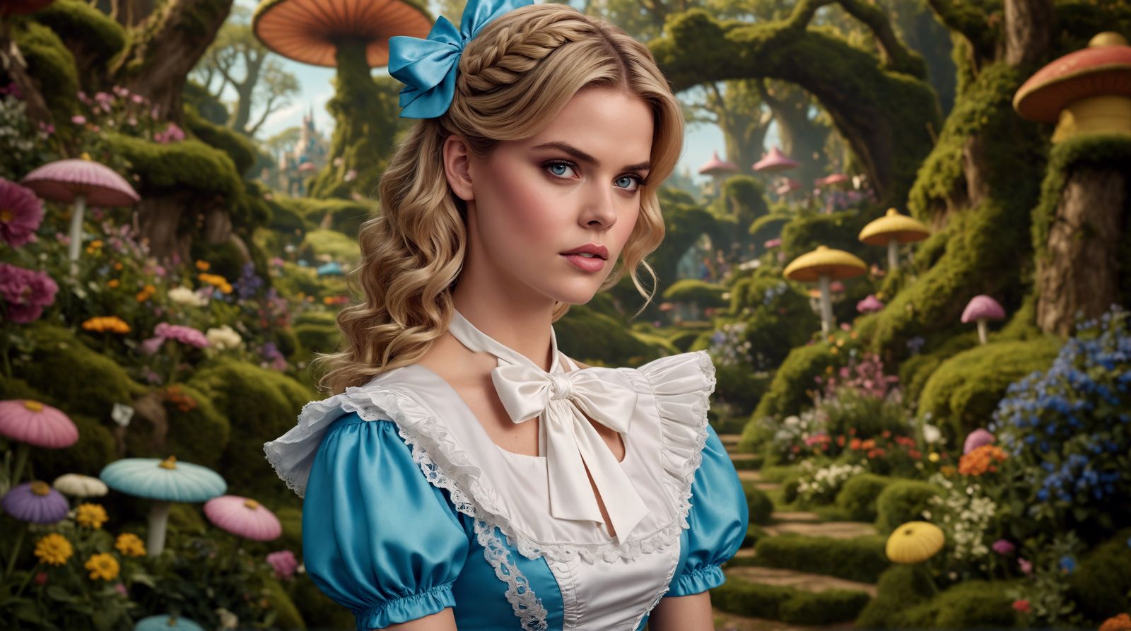 Gorgeous Alice in Wonderland Portrait with Realistic Detail