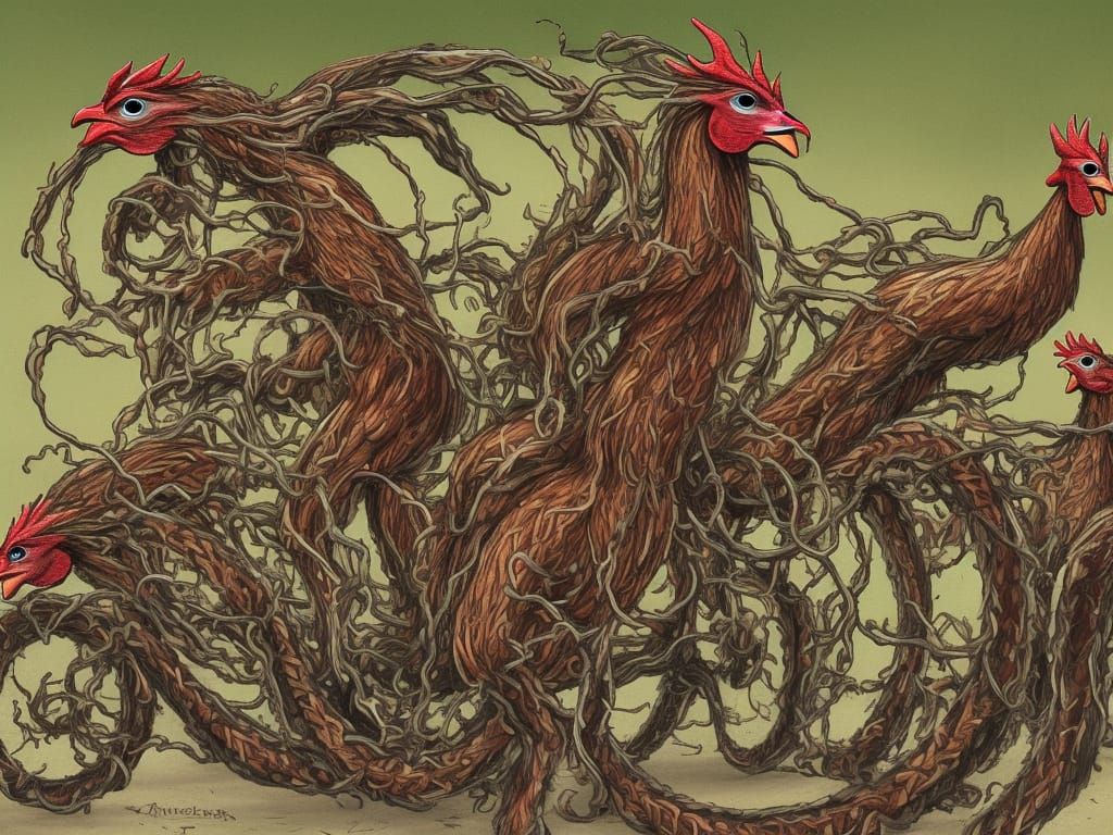 Cursed Elastic Chicken Hydra on Bike