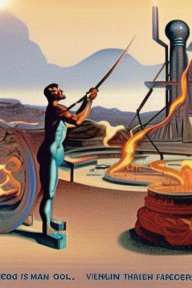 God Vulcan in a Nuclear Sci-Fi Forge