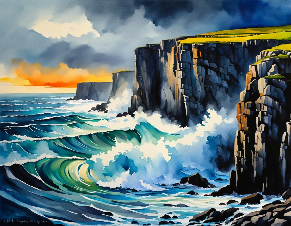 Cliffs of Inis Meain, Ireland