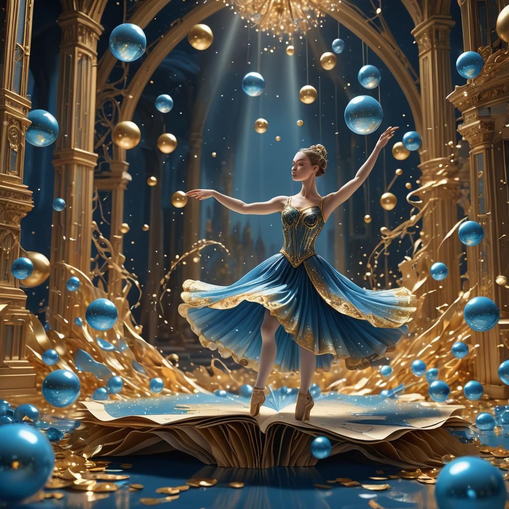 Ballerina in Fantasy World Pop-Up Book