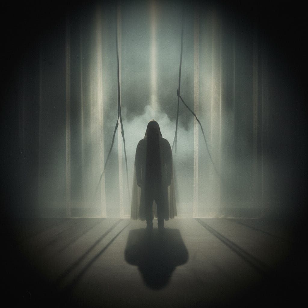 Mysterious Figure in Cinematic Mist