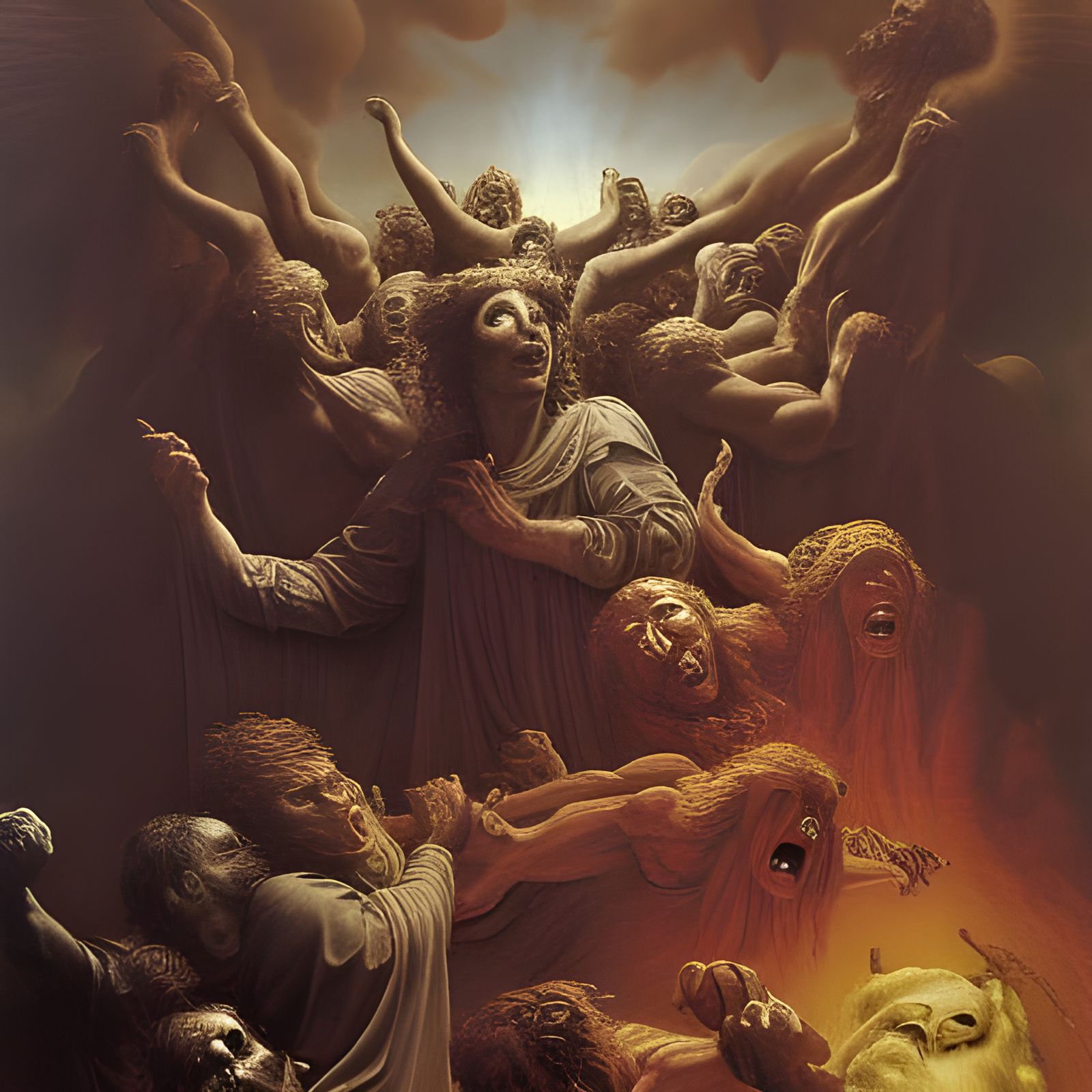 The tortured masses in Hell