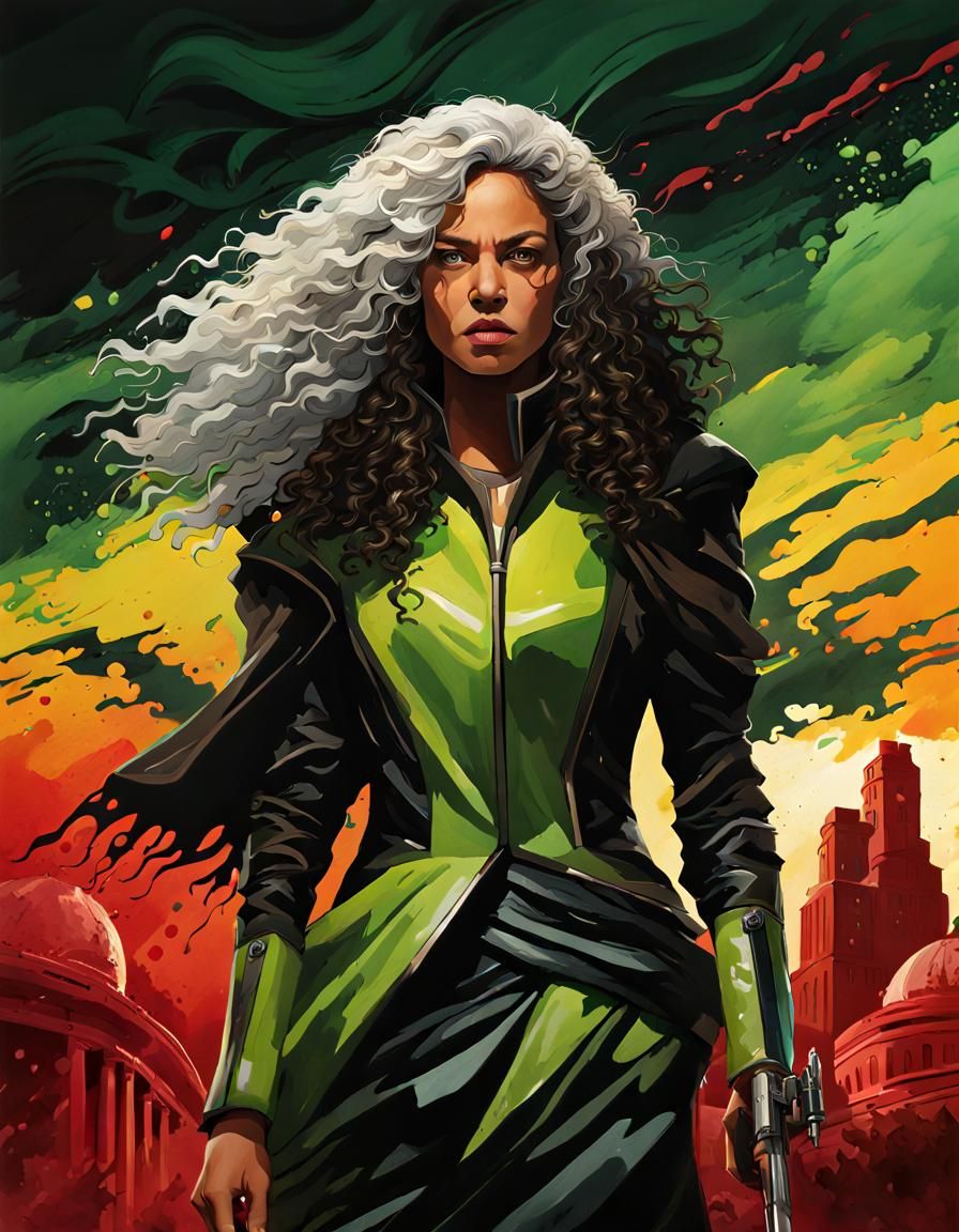 Furious Hispanic Superhero in Los Angeles