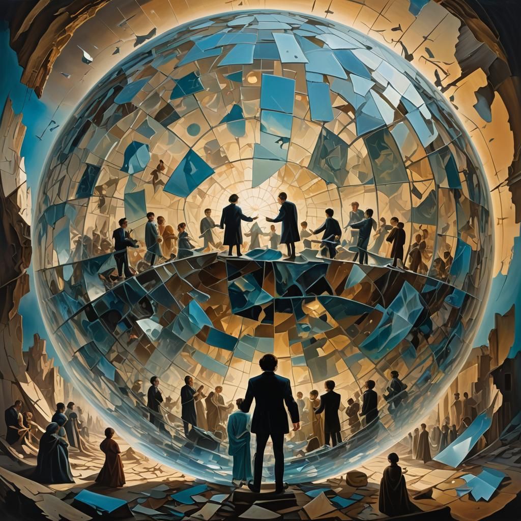 Shattered Sphere: A Surrealist Visualization