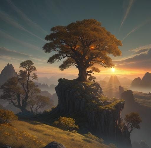 Hyperdetailed Rocky Hills with Dynamic Lighting