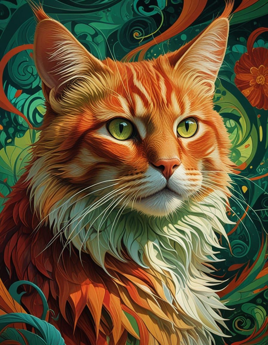 Whimsical Feline Fractal