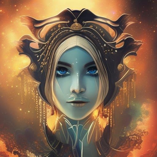 Serene Pixel Art Portrait with Dynamic Lighting