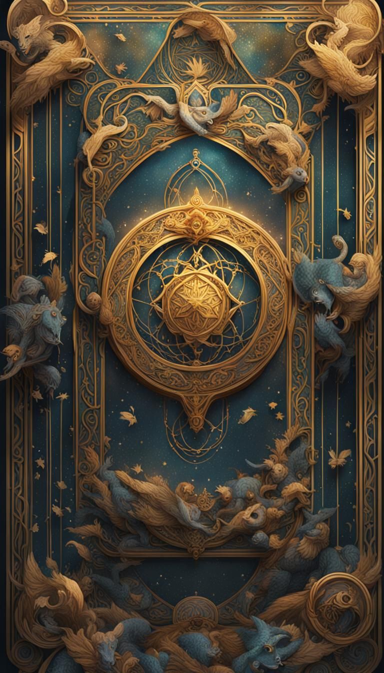 Tarot Card Representing New Beginnings as Detailed Matte Pai...