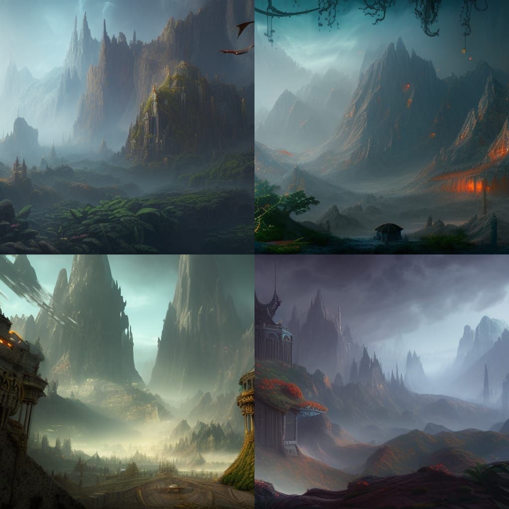 Fantastical Matte Painting in Deep Color