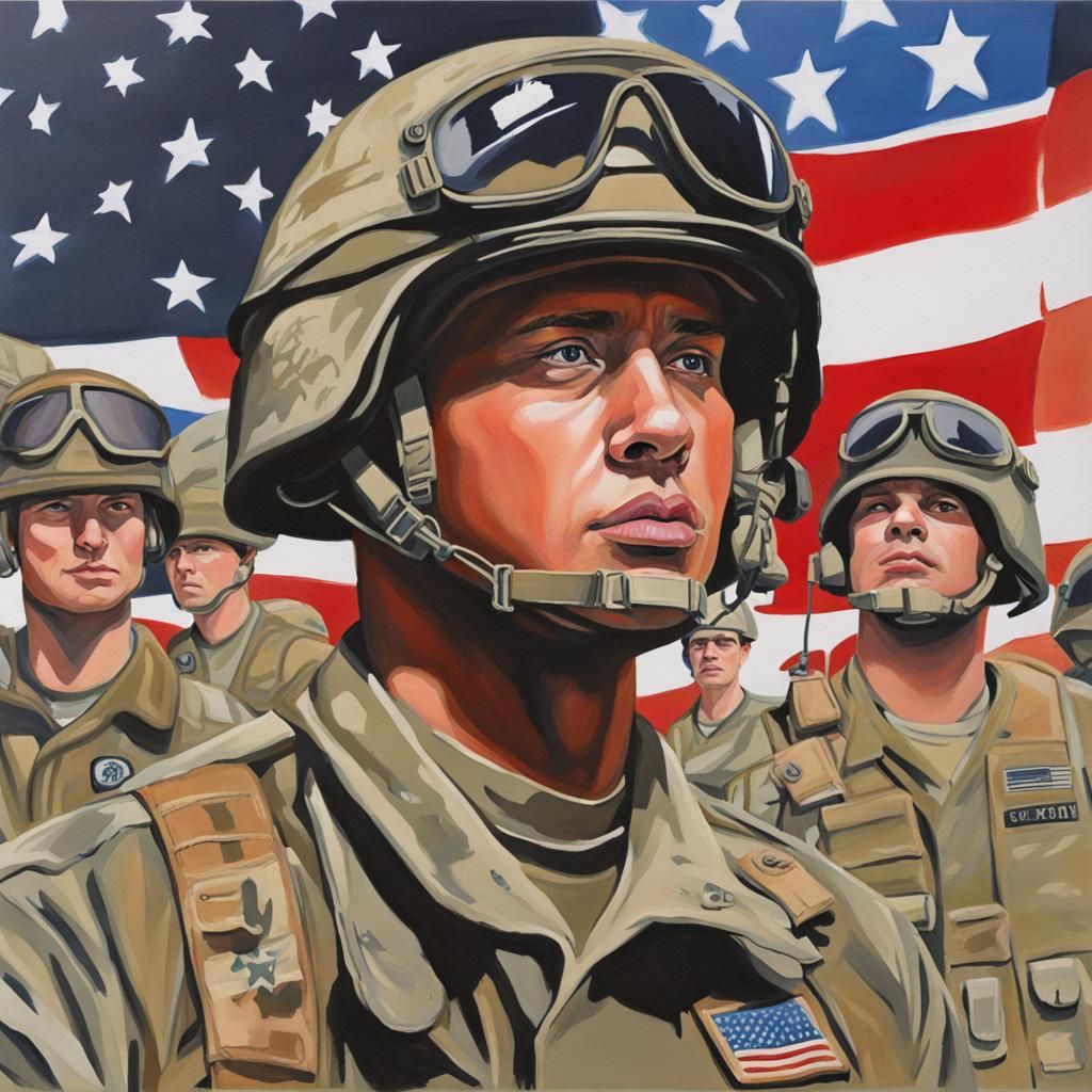 Gouache Painting Expressing Gratitude for Service