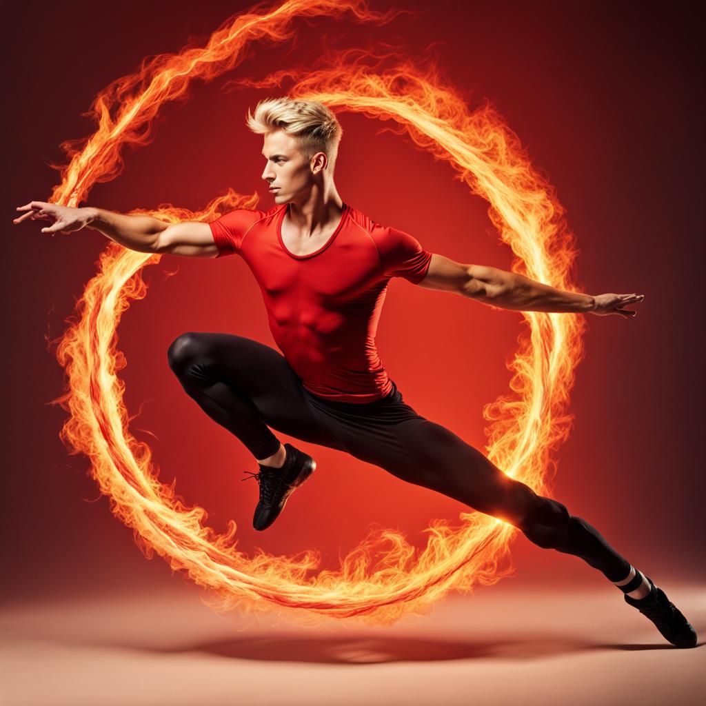 Burning Man Ballet: Fire Pirouette