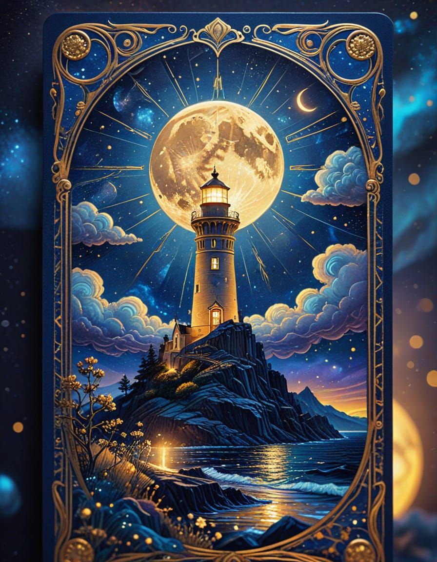 The lighthouse - tarot card