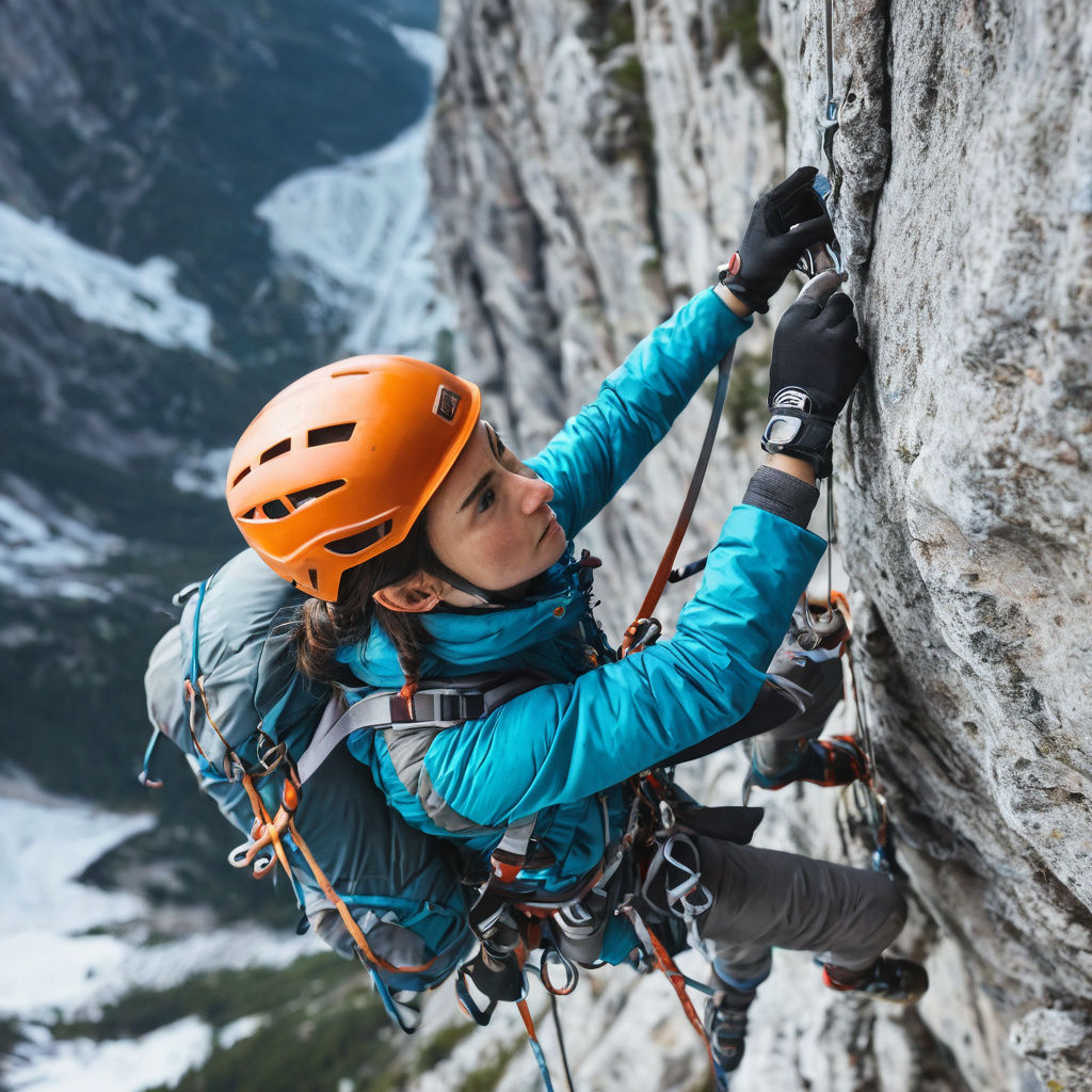 Female Climber Scales Cliff With Number 6, 2025 Embedded