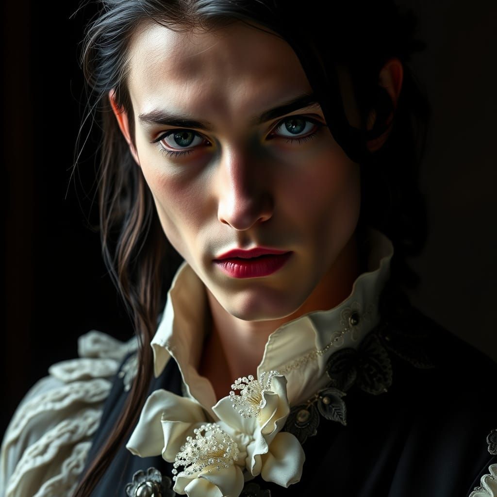 Melancholic Vampire Louis in 80s Style