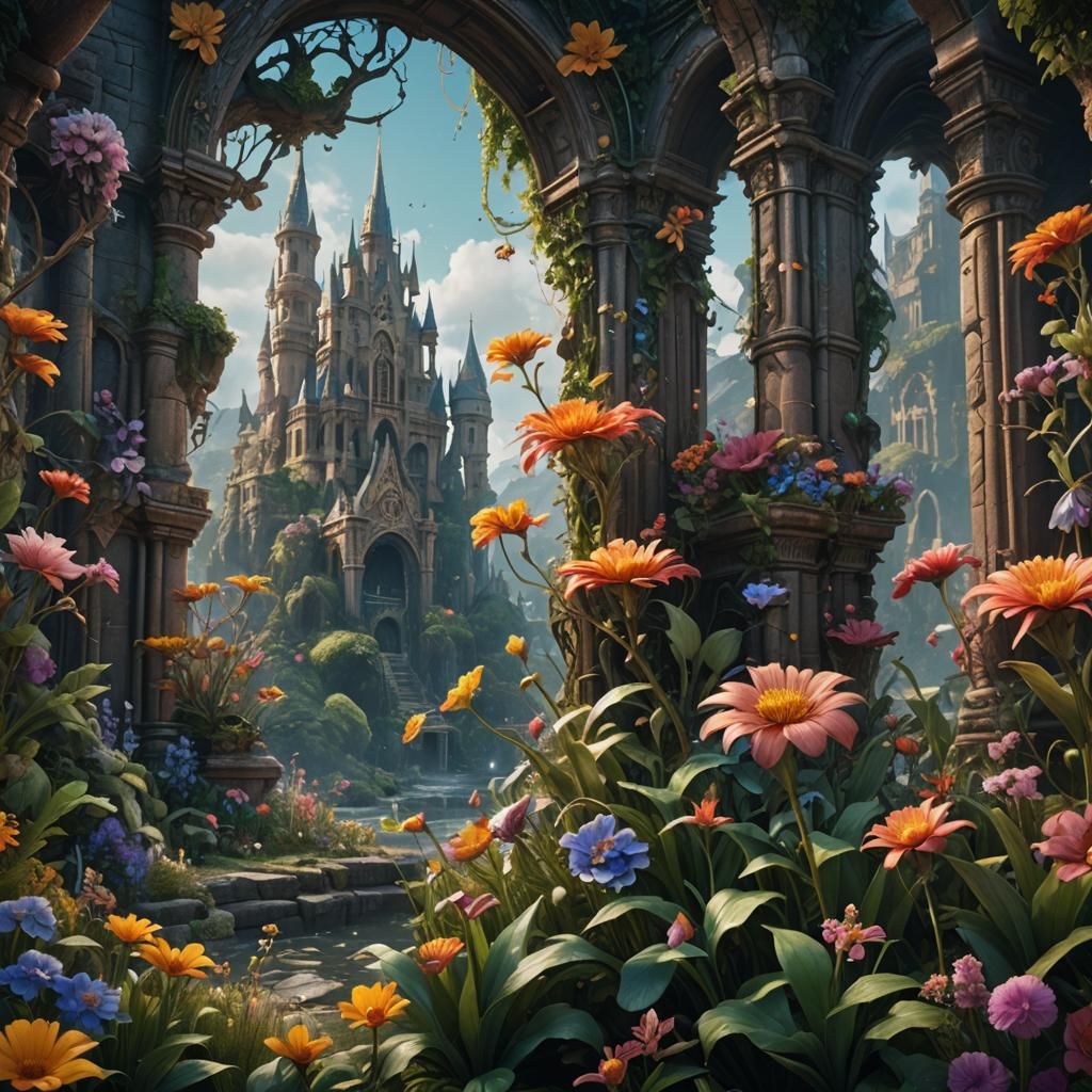 Fantastical Flora in Detailed Matte Painting