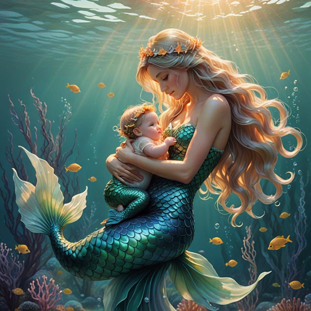 Mermaid in Ethereal Waters