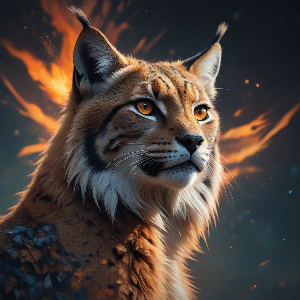 Lynx Gaze Meets Eagle Flight in Cosmic Double Exposure