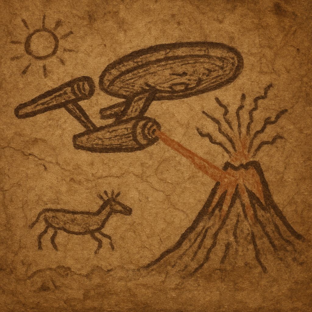 Enterprise Fires Phasers: Primitive Cave Painting