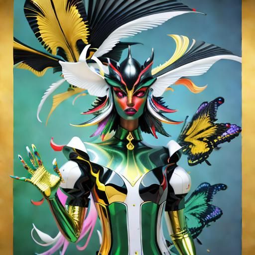 Surreal and Glamorous CGI Render in Vivid Colors