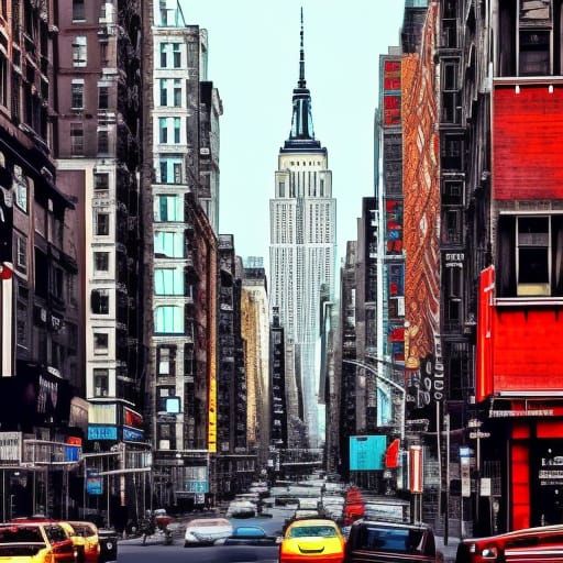 Reconstructed New York City in Nanopunk Style