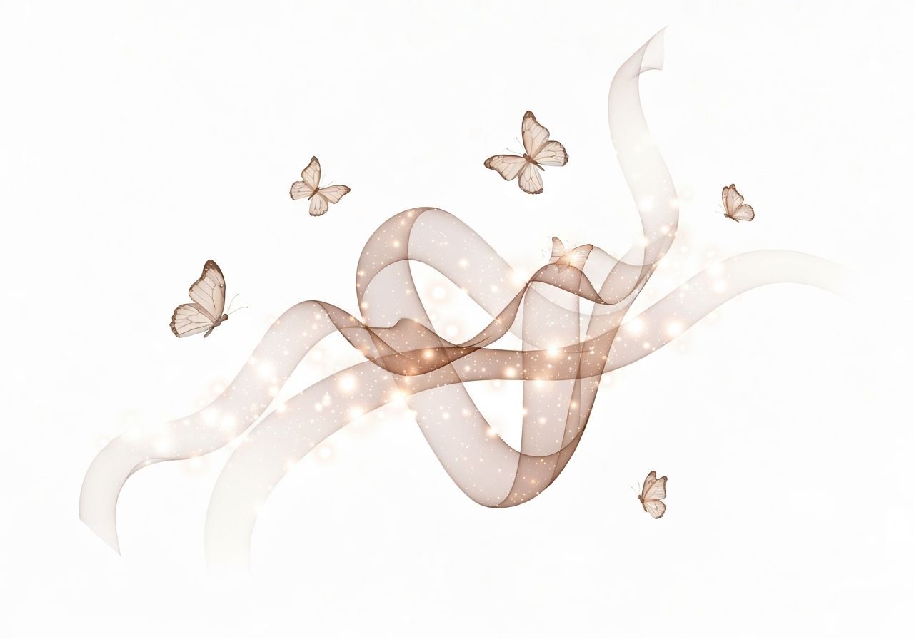 Ethereal Ribbons and Butterflies in Pastel Digital Art